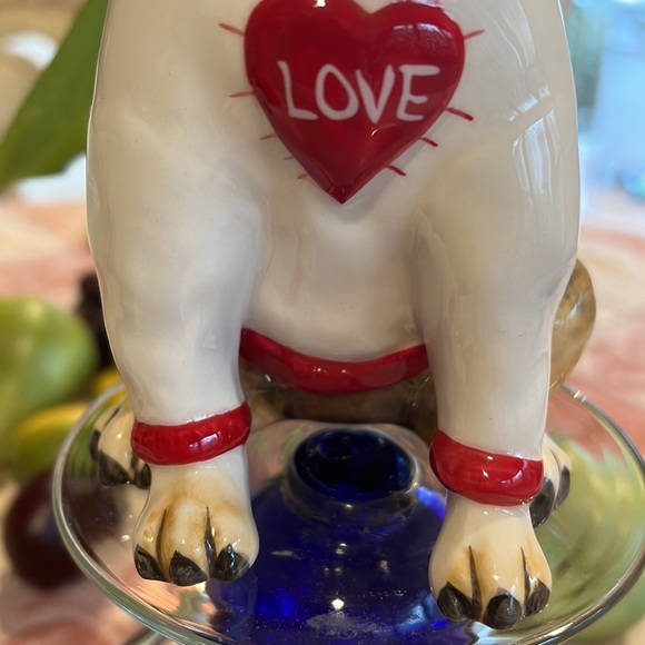 NWT Blue Sky Clayworks Loving 6.5” Dog with white sweater w/ red heart figurine - Picture 4 of 9